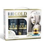 Ficha técnica e caractérísticas do produto Kit Salvatore Blue Gold Escova Progressiva 2x500ml + Máscara Oka AmericanOil 500g