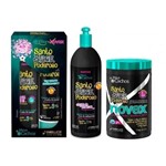 Ficha técnica e caractérísticas do produto Kit Santo Black Poderoso Embelleze (Shampoo+Condicionador+Creme de Pentear+Mascara) - Novex