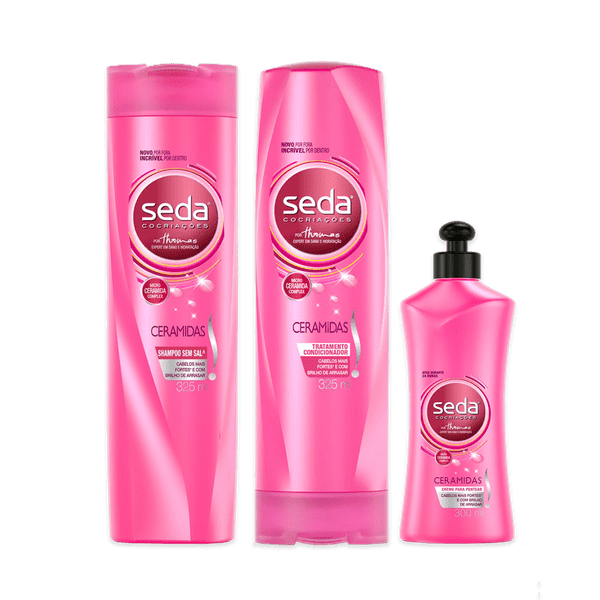Ficha técnica e caractérísticas do produto Kit Seda Ceramidas Shampoo 325ml + Condiconador 325ml + Creme para Pentear 300ml