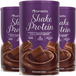 Ficha técnica e caractérísticas do produto Kit 3 Shake Subs. Refeição Sanavita Chocolate Suiço 450g