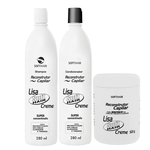 Kit shampoo 300ml + condicionador 300ml + mascara 240g Lisa creme Softhair
