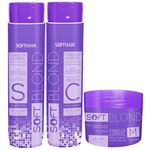 Kit shampoo 300ml + condicionador 300ml + mascara 280g Blond Softhair
