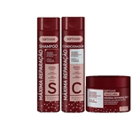 Kit shampoo 300ml + condicionador 300ml + mascara 280g Maxima Reparacao Softhair