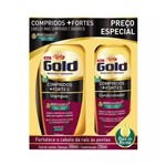 Kit Shampoo 300ml + Condicionador 200ml Niely Gold Compridos Mais Fortes