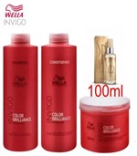 Ficha técnica e caractérísticas do produto Kit Shampoo 1l Condicionador 1l Máscara 500g e ÓLeo Sp Luxe 100ml - Wella