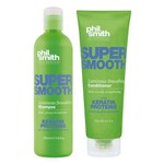 Ficha técnica e caractérísticas do produto Kit Shampoo 350ml e Condicionador 250ml Phil Smith Super Smooth Luminous Smoothing