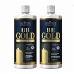 Ficha técnica e caractérísticas do produto Kit Shampoo Anti-Resíduos + Condicionador Alisante Blue Gold 1000 Ml