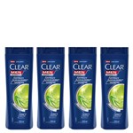 Ficha técnica e caractérísticas do produto Kit Shampoo Anticaspa Clear Men Controle e Alívio da Coceira 200ml 4 Unidades