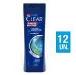Ficha técnica e caractérísticas do produto Kit Shampoo Anticaspa Clear Men Ice Cool Mentol 400ml com 12UN