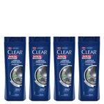 Ficha técnica e caractérísticas do produto Kit Shampoo Anticaspa Clear Men Limpeza Profunda 200ml com 4 Unidades