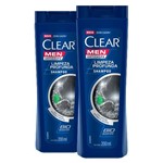 Ficha técnica e caractérísticas do produto Kit 2 Shampoo Anticaspa Clear Men Limpeza Profunda 200ml