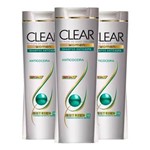 Ficha técnica e caractérísticas do produto Kit 3 Shampoo Anticaspa Clear Women Alívio da Coceira