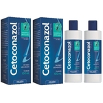 Ficha técnica e caractérísticas do produto Combo Shampoo Anticaspa Cetoconazol 200ml barato pano branco