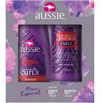 Kit Shampoo Aussie Curls 180ml + Creme para Tratamento Aussie Curls 3 Minutos 236ml Preço Especial