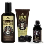 Ficha técnica e caractérísticas do produto Kit Shampoo Balm Óleo - Barba De Macho +