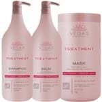 Ficha técnica e caractérísticas do produto Kit Shampoo + Bálsamo + Máscara Treatment 3x1000ml Vegas Professional
