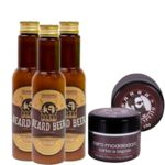 Ficha técnica e caractérísticas do produto Kit 3 Shampoo Beard Beer 170 ml + Cera de Barba e Bigode 15g