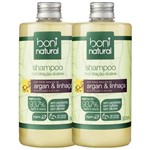 Ficha técnica e caractérísticas do produto Kit Shampoo Boni Natural Argan e Linhaça 500ml com 2 Unidades