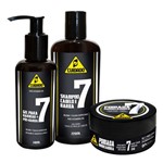 Ficha técnica e caractérísticas do produto Kit Shampoo Cabelo e Barba, Gel para Barbear + PÓS Barba e Pomada Modeladora Matte Cuidado 7