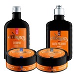 Ficha técnica e caractérísticas do produto Kit Shampoo Cedruns + Pomada Cera + Pomada Vulcano + Loção Pós Barba Cedruns