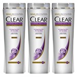 Ficha técnica e caractérísticas do produto Kit 3 Shampoo Clear Hidratação Intensa 200ml