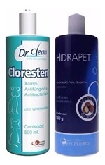 Kit Shampoo Cloresten e Creme Hidrapet - 500 Ml - Agener
