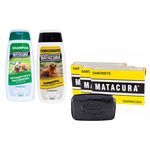 Ficha técnica e caractérísticas do produto Kit Shampoo + Condicionador 200 Ml + 3 Sabonetes Matacura