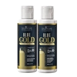 Ficha técnica e caractérísticas do produto Kit Shampoo + Condicionador Alisante Blue Gold 100 ml