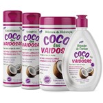 Ficha técnica e caractérísticas do produto Kit Shampoo + Condicionador + Ativador de Cachos + Creme de Hidratação Pró Cachos - Coco das Vaidosas