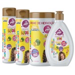 Kit Shampoo + Condicionador + Ativador de Cachos + Hidratação Pró Cachos Kids - Melão e Melancia