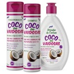 Kit Shampoo + Condicionador + Ativador de Cachos Pró Cachos - Coco das Vaidosas