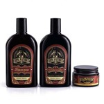 Kit - Shampoo + Condicionador + Cera Molding Wax para Cabelo - Barba Negra - Don Alcides