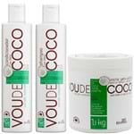 Kit Shampoo + Condicionador + Creme de Pentear Vou de Coco Linha Vegan...