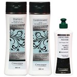 Kit Shampoo, Condicionador e Creme de Pentear Antiqueda - Shampoo 350 Ml, Condicionador 350 Ml, Creme 300 Ml