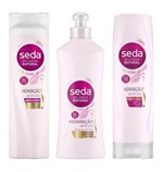 Ficha técnica e caractérísticas do produto Kit Shampoo Condicionador e Creme de Pentear Seda Recarga Natural Hidratação Antinós