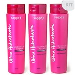 Kit Shampoo, Condicionador e Leave In Ultra Hidratante 250 Ml - Sagge