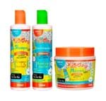Ficha técnica e caractérísticas do produto Kit Shampoo Condicionador e Máscara Legal é Hidratar Kids #TodeCachinho - Salon Line
