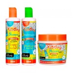 Ficha técnica e caractérísticas do produto Kit Shampoo Condicionador e Máscara Legal é Hidratar Kids TodeCachinho - Salon Line