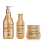 Ficha técnica e caractérísticas do produto Kit Shampoo Condicionador e Máscara Loréal Professionnel Repair Gold Quinoa - Loreal