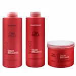 Ficha técnica e caractérísticas do produto Kit Shampoo Condicionador E Máscara Wella Collor Brilliance Invigo