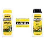 Kit Shampoo, Condicionador e Sabonete Matacura Anti Pulgas e Sarnicida