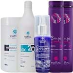Kit Shampoo, Condicionador e Serum Matizador + OX 20 Vol + Pó Descolorante Nativa