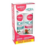 Ficha técnica e caractérísticas do produto Kit Shampoo + Condicionador Hidra Coco 300ml - Salon Line