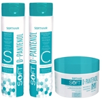 Kit shampoo + condicionador + mascara d-pantenol Softhair