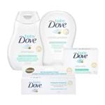 Kit Shampoo + Condicionador + Sabonete Dove Baby Hidrat Sensivel + Creme de Assaduras Dove Baby
