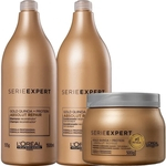 Ficha técnica e caractérísticas do produto Kit Shampoo + Condicionador 2x1500ml + Masc 500g Absolut Repair Gold Quinoa + Protein L'Oréal