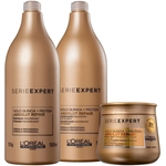 Ficha técnica e caractérísticas do produto Kit Shampoo + Condicionador 2x1500ml + Masc 250g Absolut Repair Gold Quinoa + Protein L'Oréal