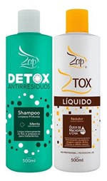 Ficha técnica e caractérísticas do produto Kit Shampoo Detox + Ztox Redutor Condicionante Zap 500ml - Zap Cosméticos