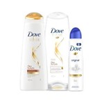 Ficha técnica e caractérísticas do produto Kit Shampoo Dove Óleo Nutricão 400ml + Condicionador 400ml +Desodorante Aerossol Dove 150ml