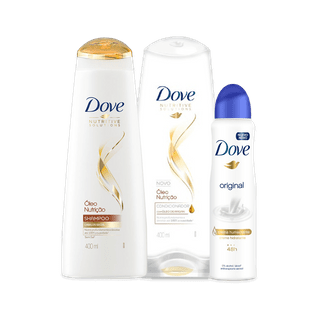Ficha técnica e caractérísticas do produto Kit Shampoo Dove Oleo Nutricao 400ml + Condicionador 400ml +Desodorante Aerossol Dove Original 150ml